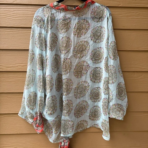 SAACHI Tie Front Botanical Kimono OS - Picture 7 of 7